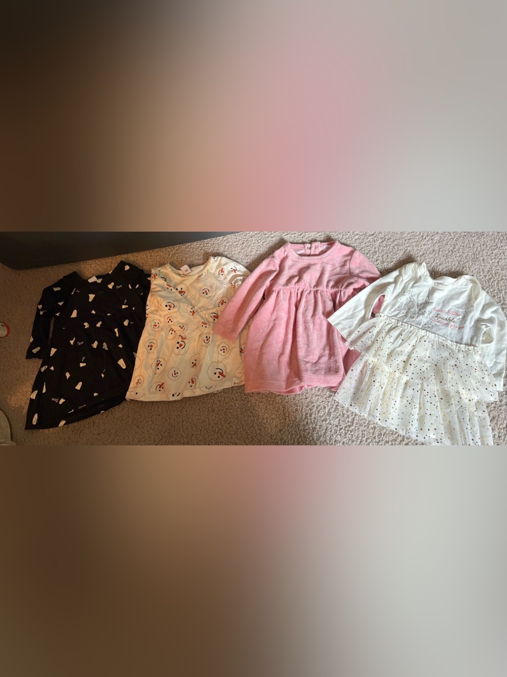Girls seasonal dresses size 6 months +